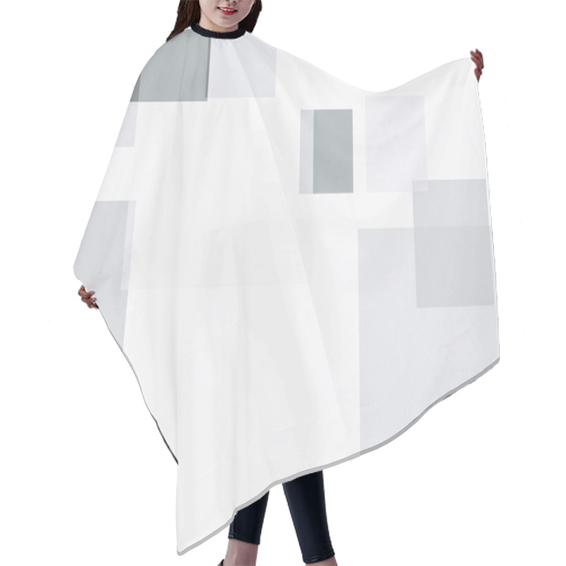 Personality  Textured Abstract Minimalist Grey Illustration With Squares Useful As A Background Hair Cutting Cape