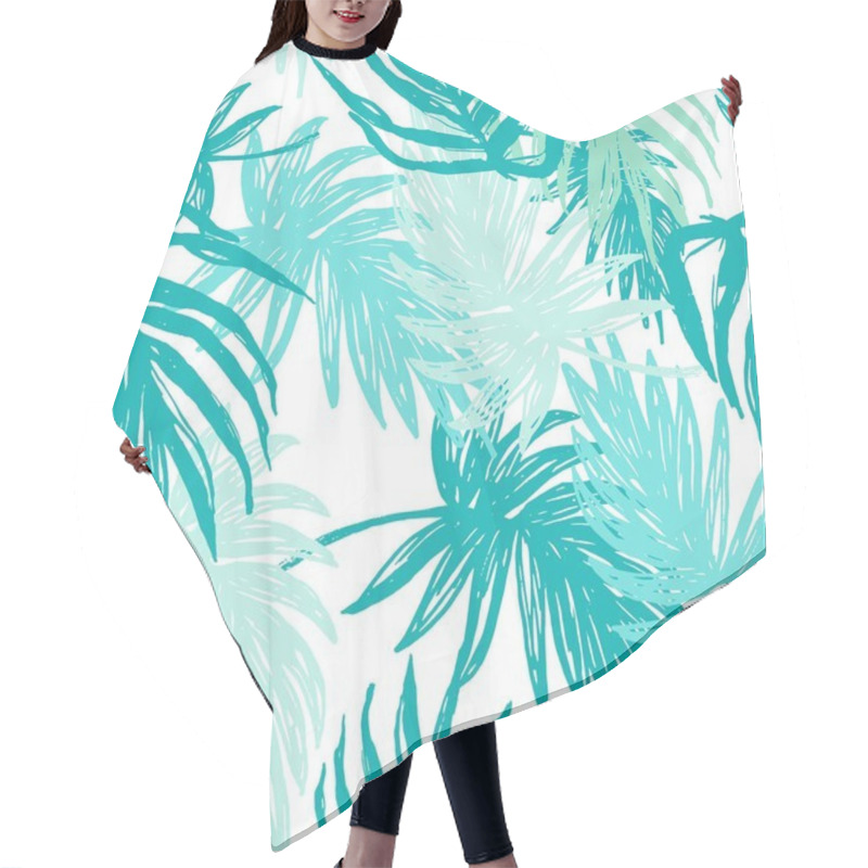 Personality  Seamless Floral Pattern Hair Cutting Cape