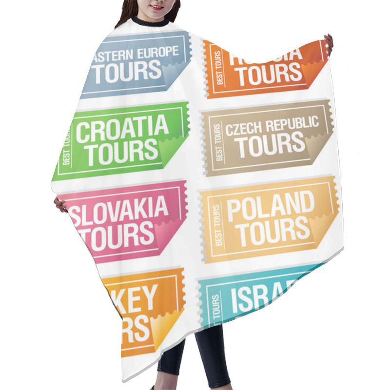 Personality  Travel Stickers Tickets. Hair Cutting Cape