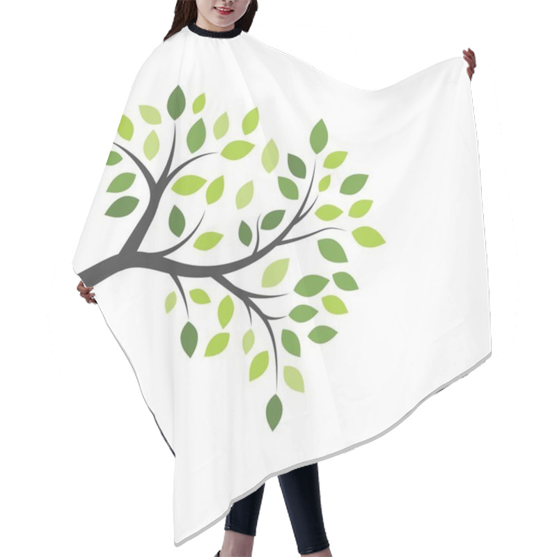 Personality  Tree Branch Vector Ilustration Design Template Hair Cutting Cape