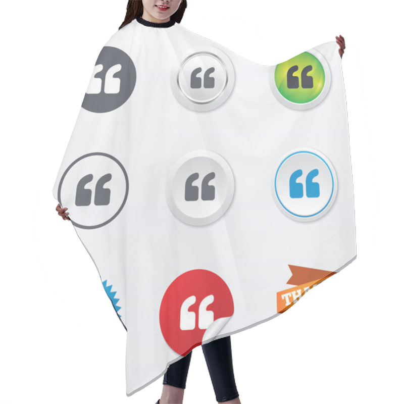 Personality  Quote Sign Icons Hair Cutting Cape