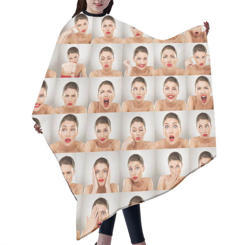 Personality  Expressions Collage Hair Cutting Cape