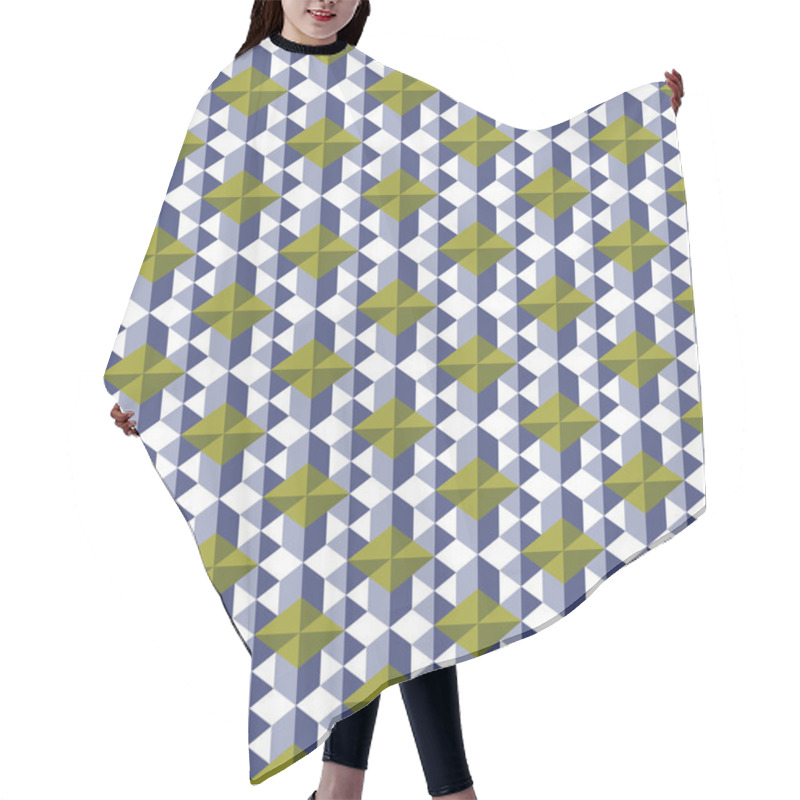 Personality  Seamless Pattern With Various Geometrical Forms. Hair Cutting Cape