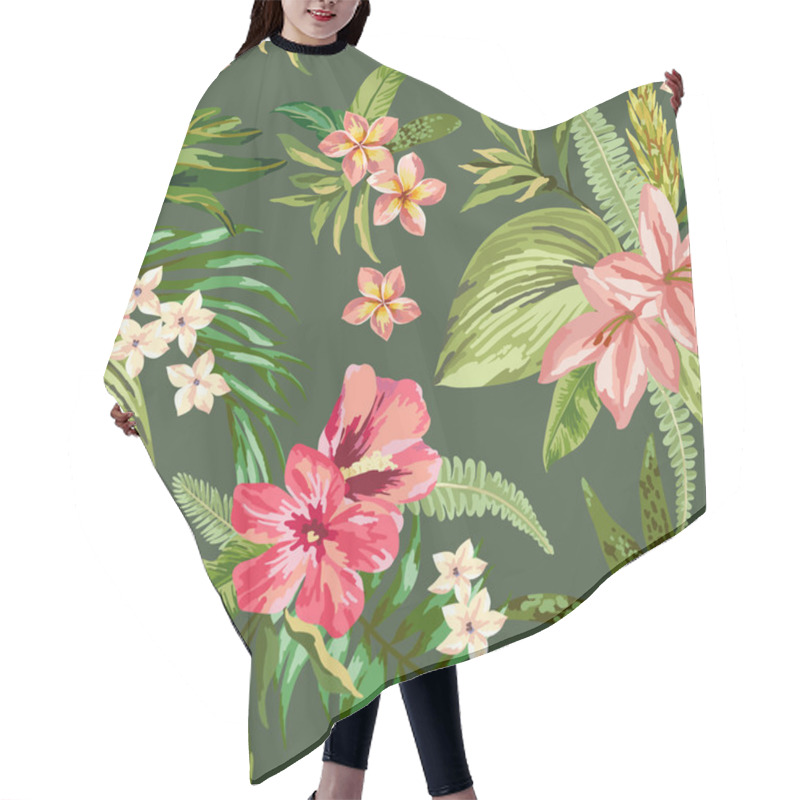 Personality  Seamless Exotic Pattern. Hair Cutting Cape