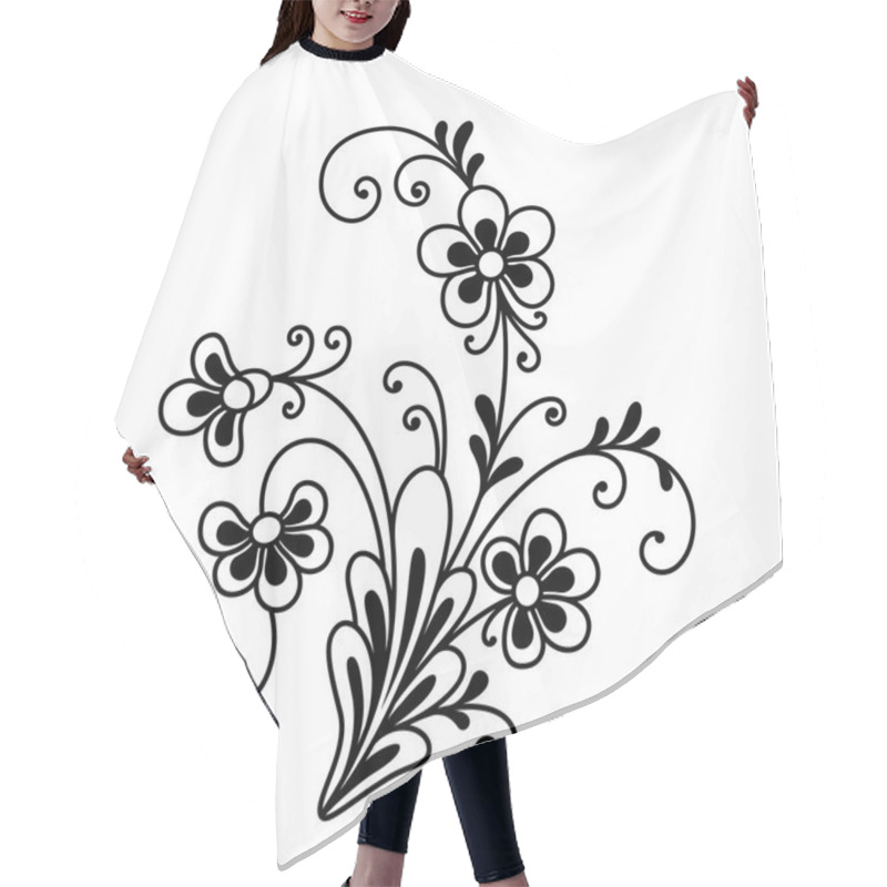 Personality  Fancy Flower Hair Cutting Cape