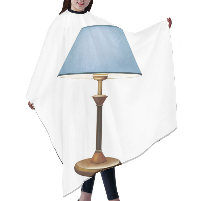 Personality  Blue Lampshade Hair Cutting Cape