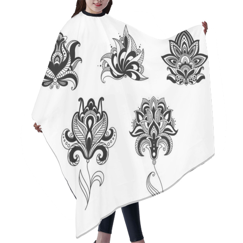 Personality  Ornate Indian And Persian Floral Design Set Hair Cutting Cape