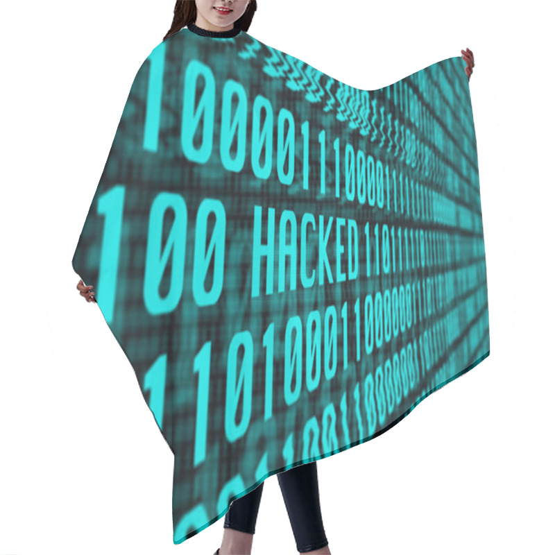 Personality  Computer System Hacked Hair Cutting Cape