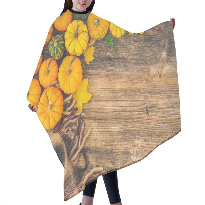 Personality  Fall Leaves Autumn Background Hair Cutting Cape