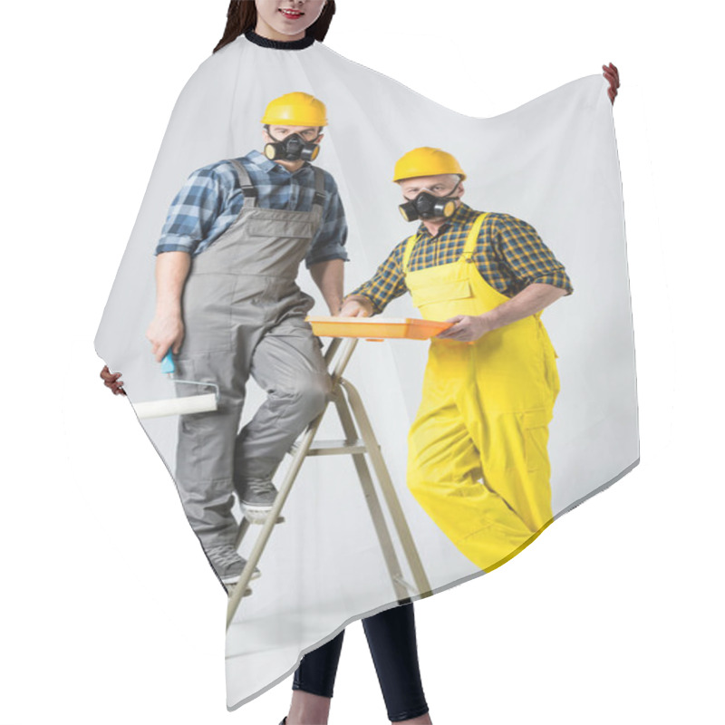 Personality  Workmen With Paint Roller Hair Cutting Cape