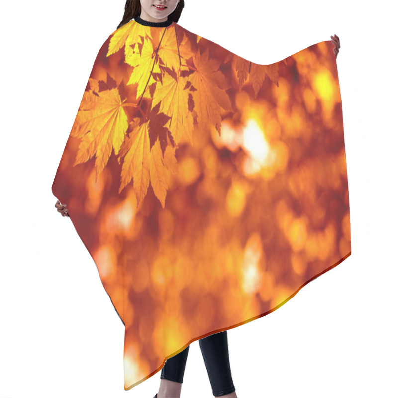 Personality  Autumnal Leaves Hair Cutting Cape