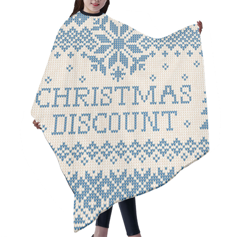 Personality  Christmas Discount: Scandinavian Or Russian Style Knitted Embroi Hair Cutting Cape