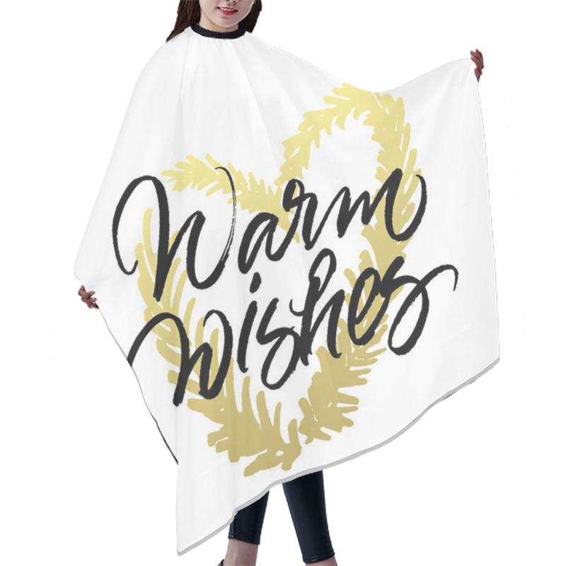 Personality  Warm Wishes Christmas And New Year Greeting Card Hair Cutting Cape