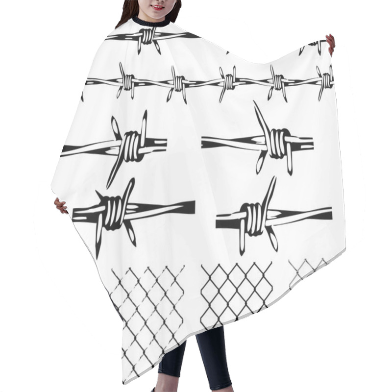 Personality  Barbed Wire Elements Hair Cutting Cape