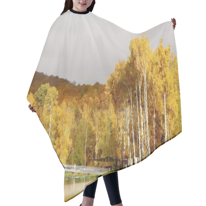 Personality  Autumn Birches Hair Cutting Cape