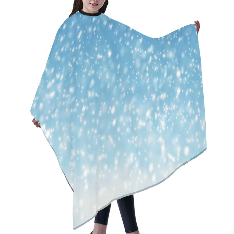 Personality  Blue Background With Snowflakes Hair Cutting Cape