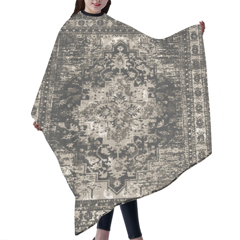 Personality  Carpet Bathmat And Rug Boho Style Ethnic Design Pattern With Distressed Woven Texture And Effect Hair Cutting Cape