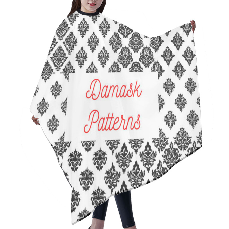 Personality  Damask Seamless Patterns With Floral Motif Hair Cutting Cape