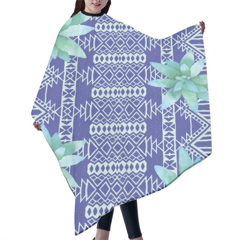 Personality  Aztec Tribal Mexican Design Print Hair Cutting Cape