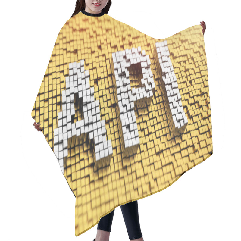 Personality  Pixelated API Hair Cutting Cape