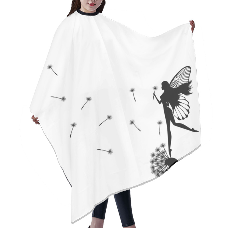 Personality  Little Fairy Dancing On A Dandelion Hair Cutting Cape