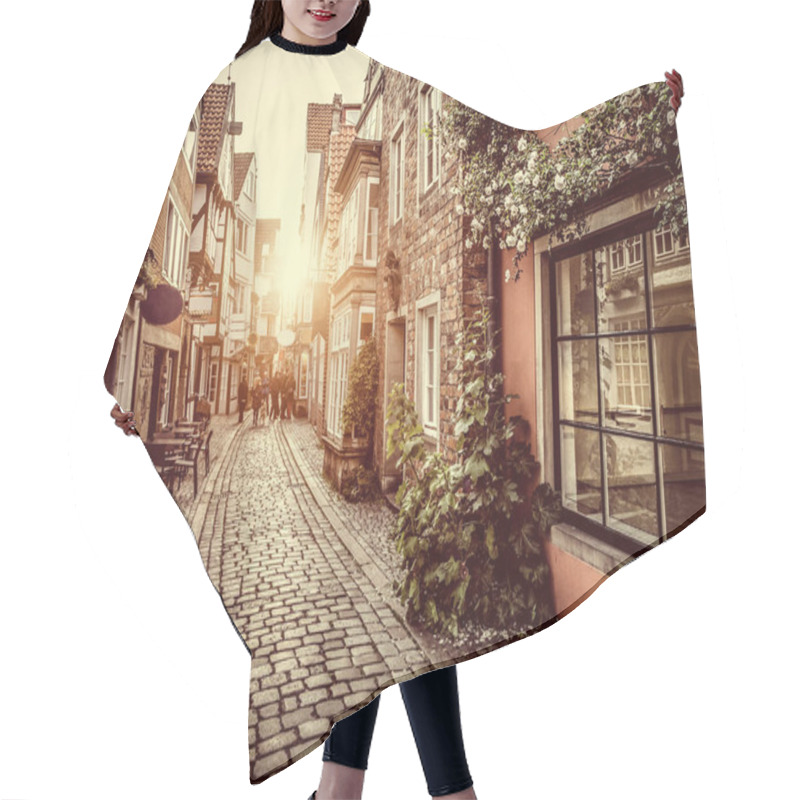 Personality  Beautiful View Of Old Town In Europe In Golden Evening Light At Sunset In Summer With Pastel Toned Retro Vintage Instagram Style Grunge Filter And Lens Flare Sunlight Effect Hair Cutting Cape