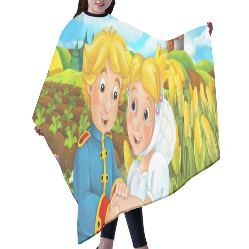 Personality  Cartoon Royal Couple Hair Cutting Cape