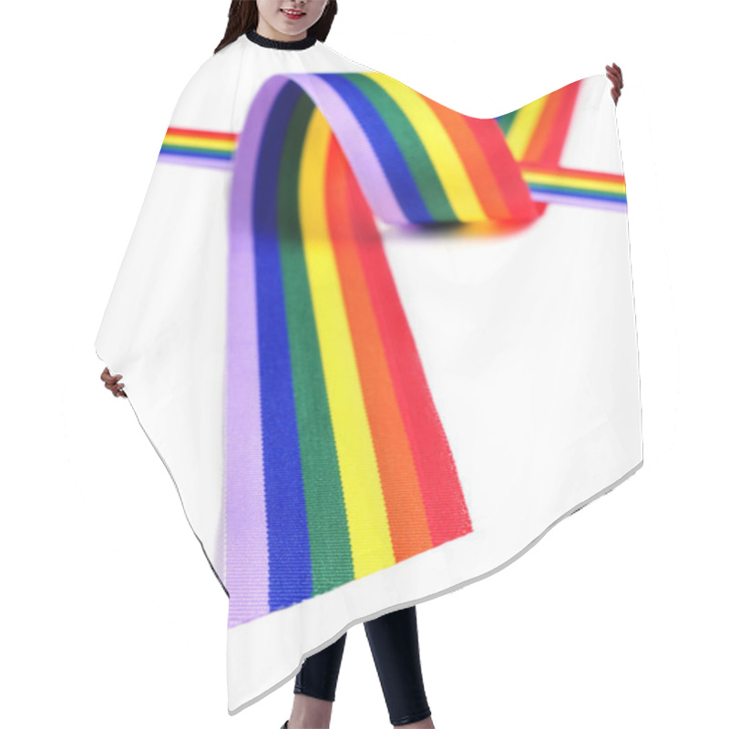 Personality  Rainbow Ribbon Hair Cutting Cape