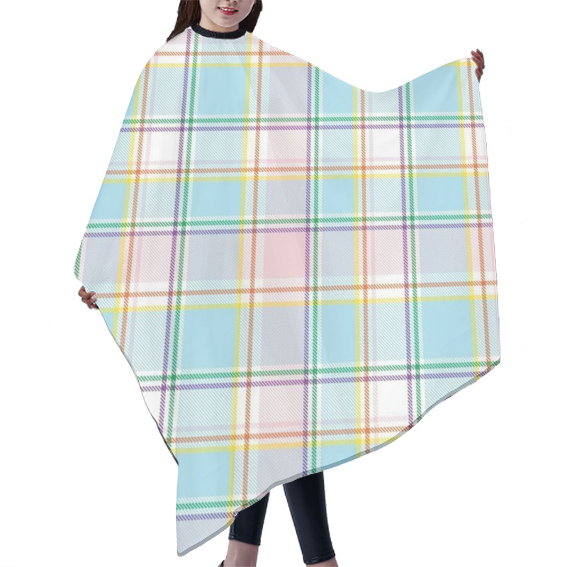 Personality  Rainbow Glen Plaid Textured Seamless Pattern Suitable For Fashion Textiles And Graphics Hair Cutting Cape