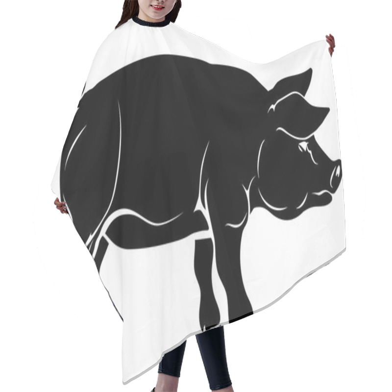 Personality  Pig Illustration Hair Cutting Cape