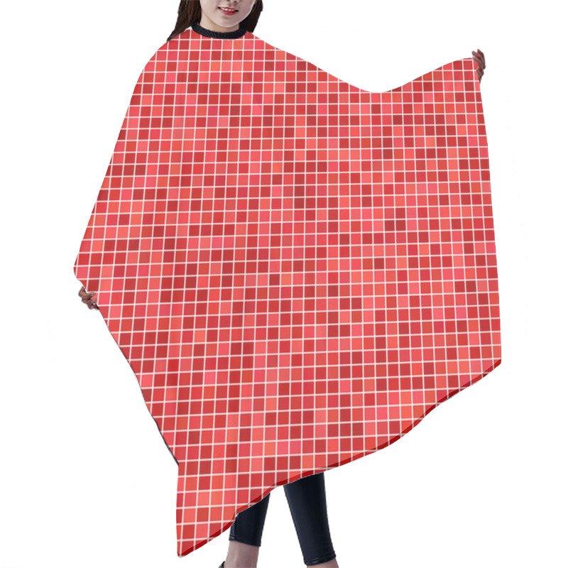 Personality  Red Pixel Mosaic Background Hair Cutting Cape