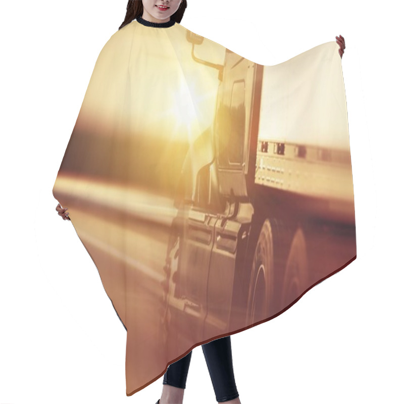 Personality  Trucking Business Concept Hair Cutting Cape