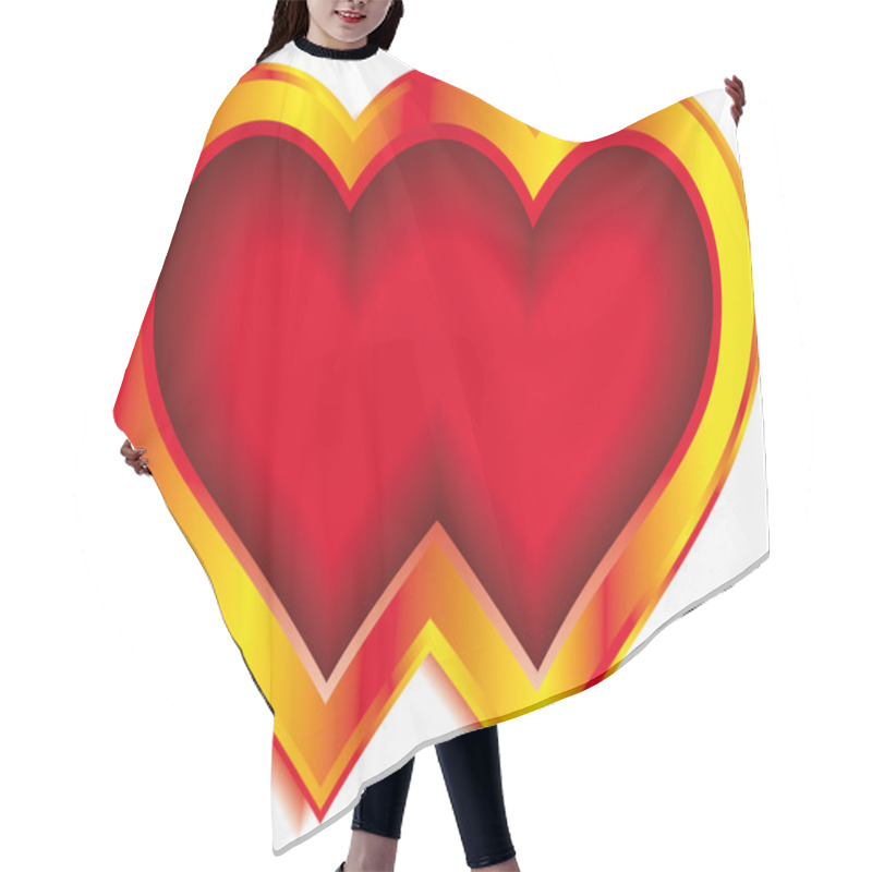 Personality  Double Heart Hair Cutting Cape