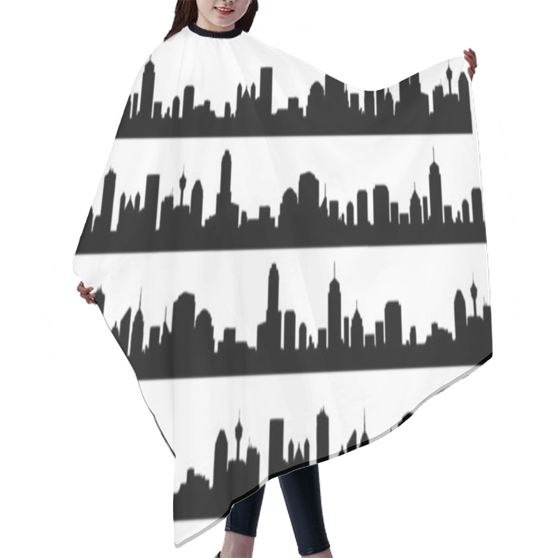 Personality  City Skyline Vector Set Hair Cutting Cape