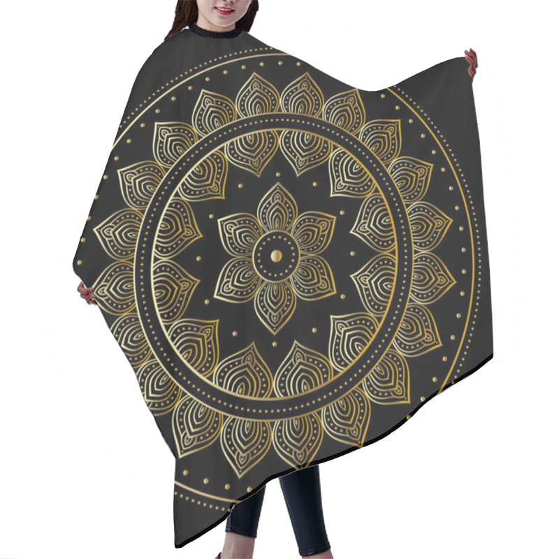 Personality  Gold Mandala Hair Cutting Cape