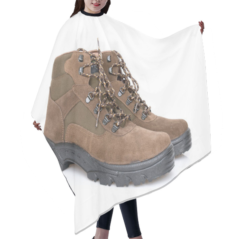 Personality  Casual Boot On White Background Hair Cutting Cape