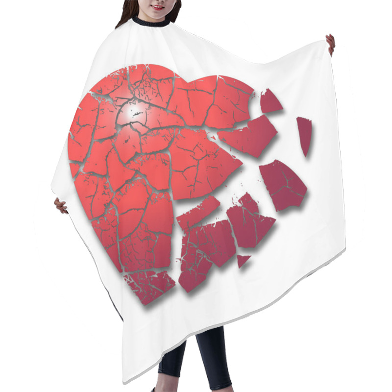 Personality  Broken Heart Hair Cutting Cape