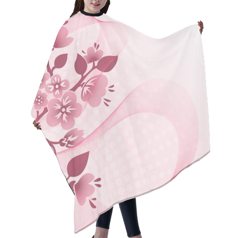 Personality  Flowering Branch With A Veil Hair Cutting Cape