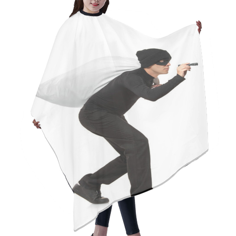 Personality  Thief Carrying Bag And Holding Torch Hair Cutting Cape