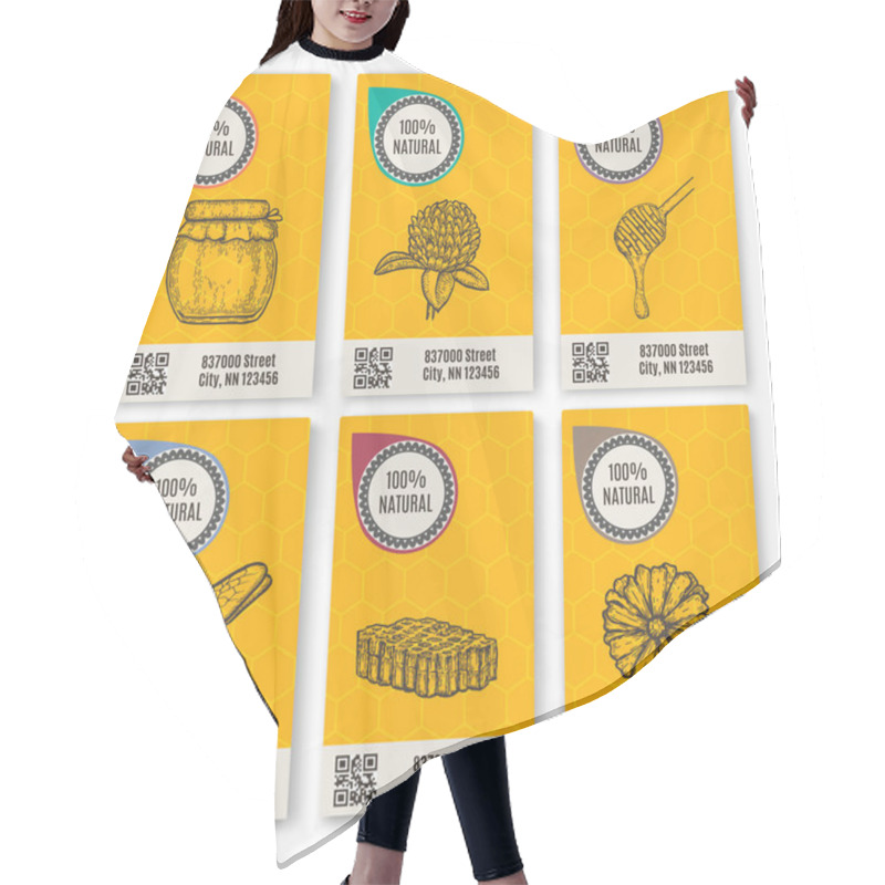 Personality  Hand Drawn Honey Flayer Templates Hair Cutting Cape