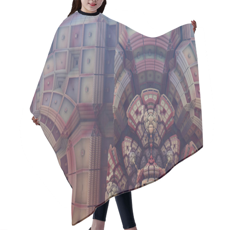 Personality  Futuristic Structure Background Hair Cutting Cape