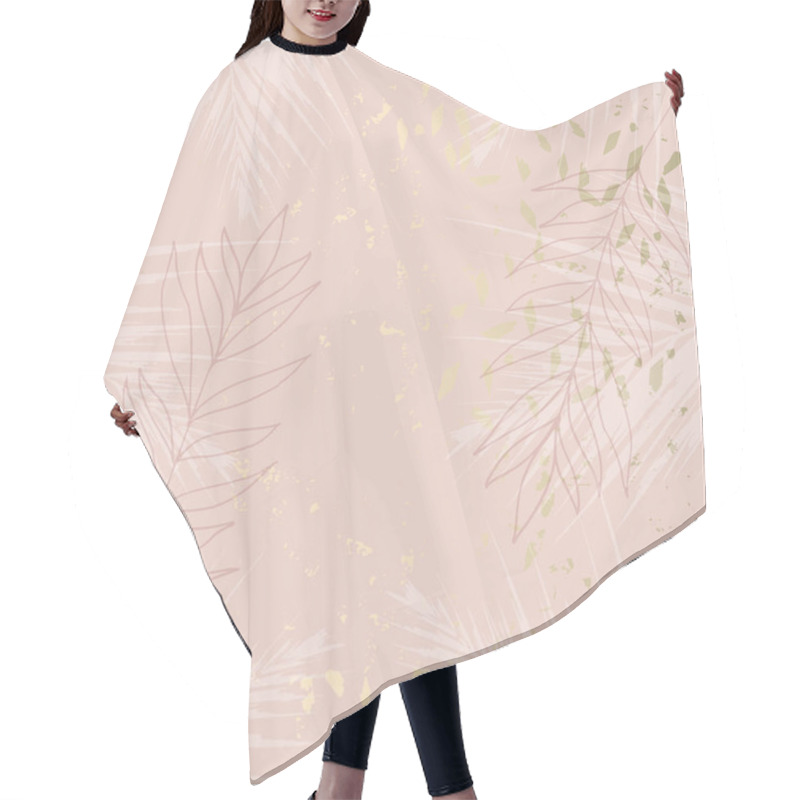 Personality  Tropical Worn Floral Pastel Pink Blush Gold Pattern Hair Cutting Cape