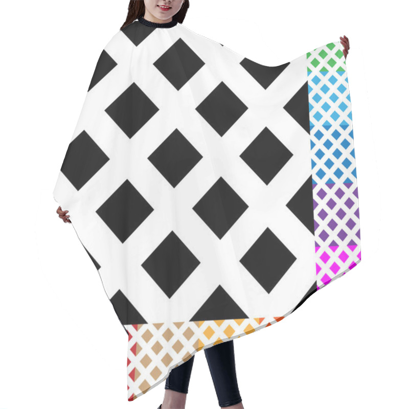 Personality  Grid, Mesh, Squares Patterns Set Hair Cutting Cape