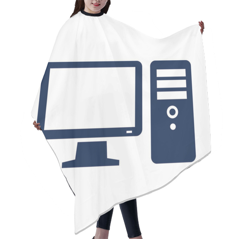 Personality  Computer Icon Hair Cutting Cape