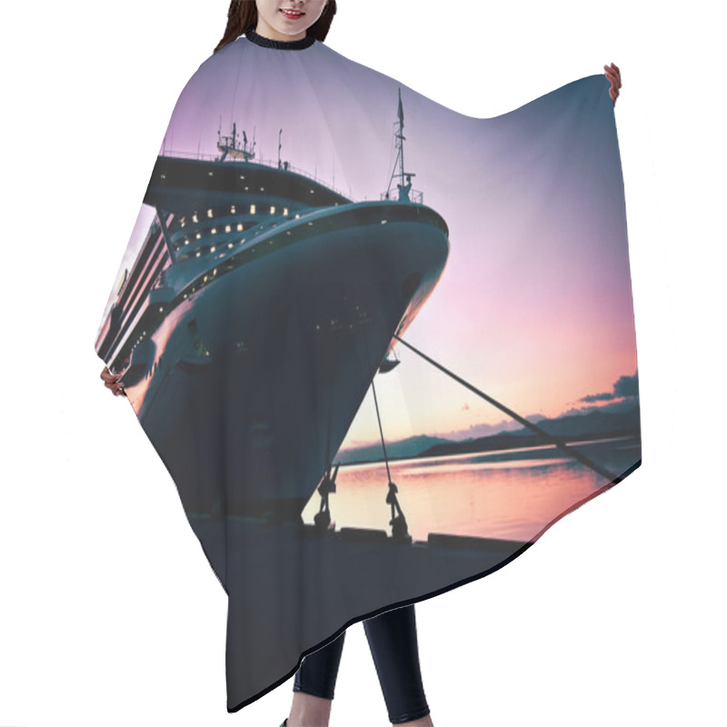 Personality  Cruise Ship At Sunrise Hair Cutting Cape