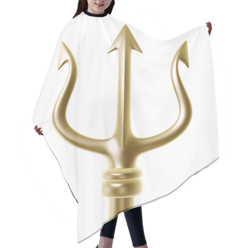 Personality  Golden Trident Hair Cutting Cape