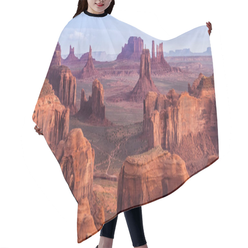 Personality  Sunrise In Hunts Mesa Near Monument Valley, Arizona, USA Hair Cutting Cape