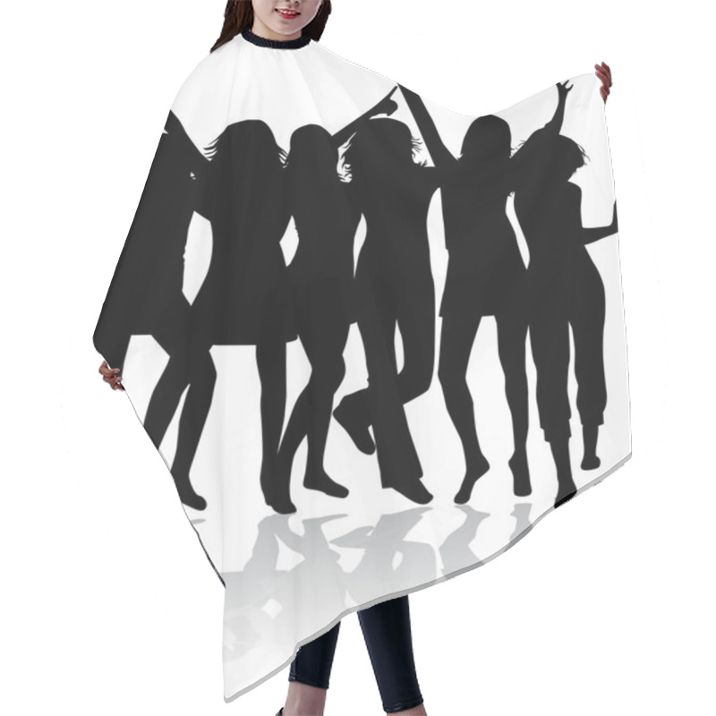 Personality  Dancing Silhouette  - Illustration Hair Cutting Cape