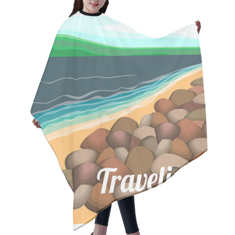 Personality  Summer Holiday Vector Background Hair Cutting Cape