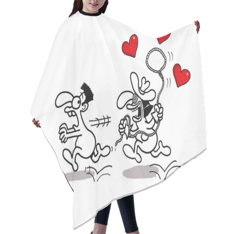 Personality  Love Hunting Hair Cutting Cape